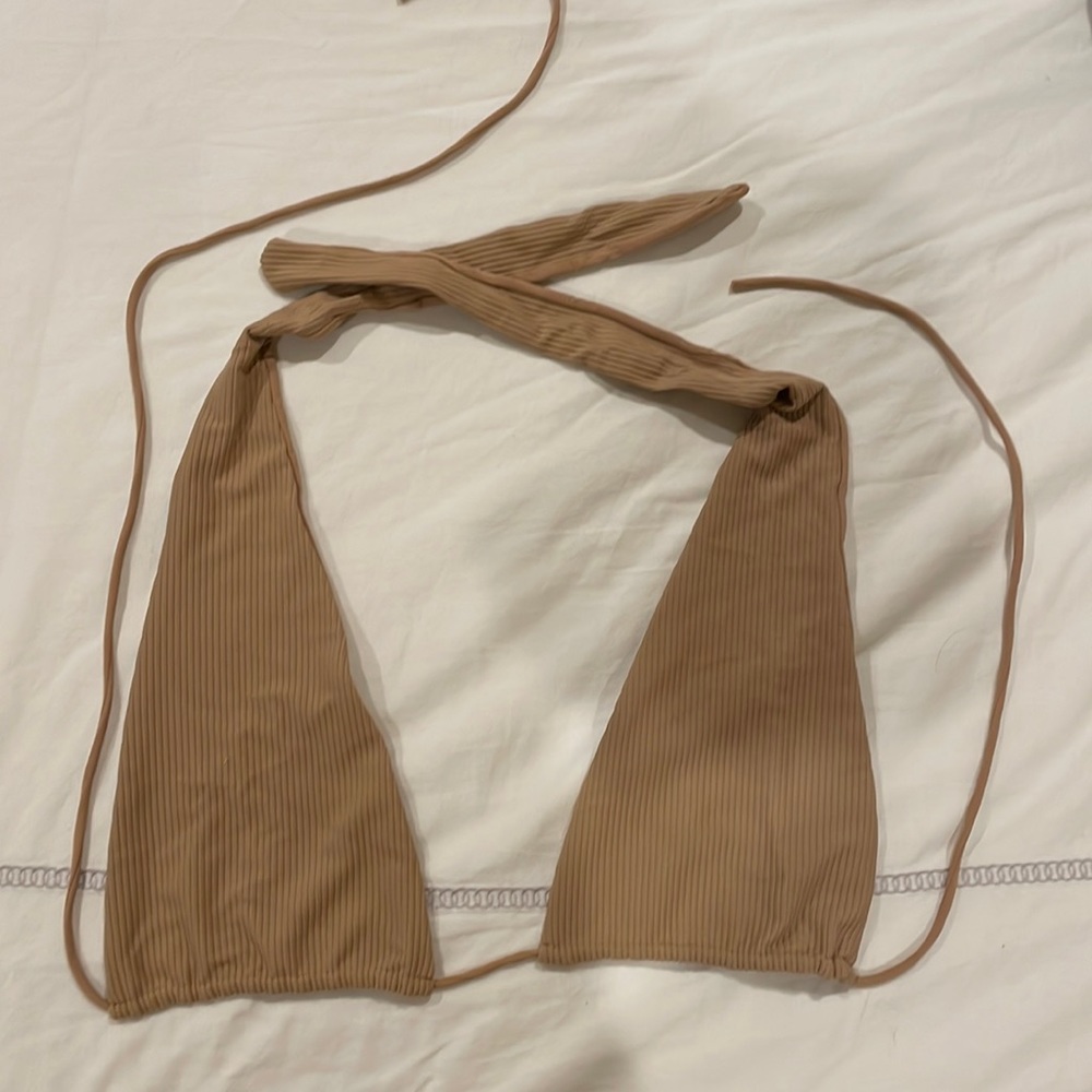 Frankie’s Bikini Ribbed Triangle Top